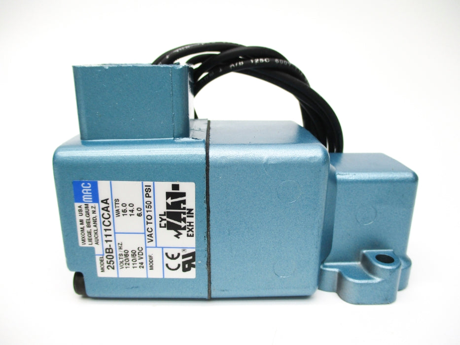 MAC 250B-111CCAA 150PSI 110/50 120/60 24VDC NSMP
