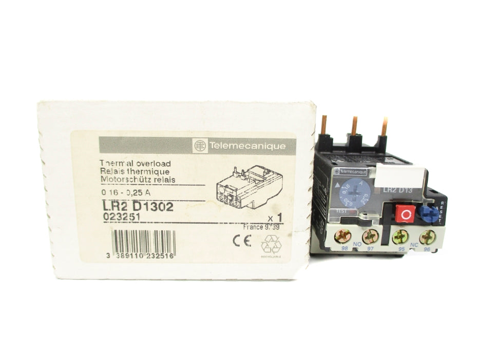 TELEMECANIQUE LR2D1302 600V 0.16-0.25A NSMP