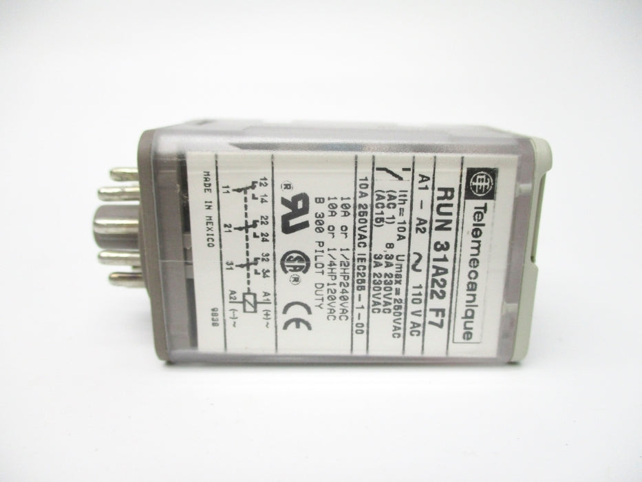 TELEMECANIQUE RUN31A22F7 110VAC 10A (PKG OF 10) NSMP