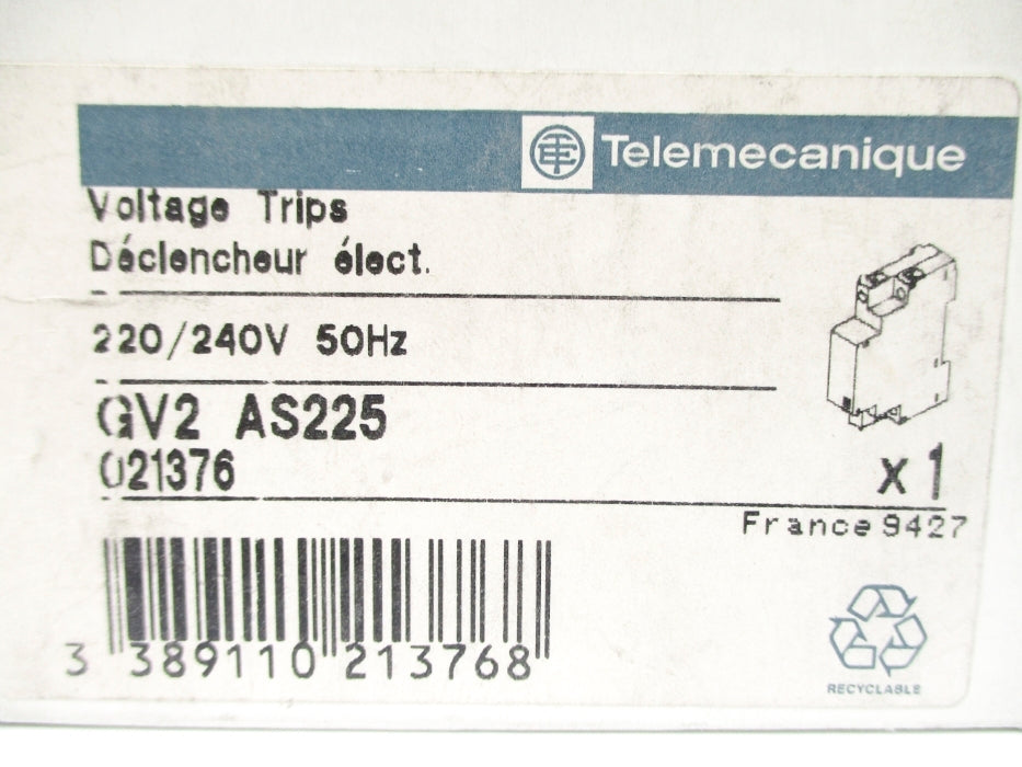 TELEMECANIQUE GV2AS225 220-240V NSMP