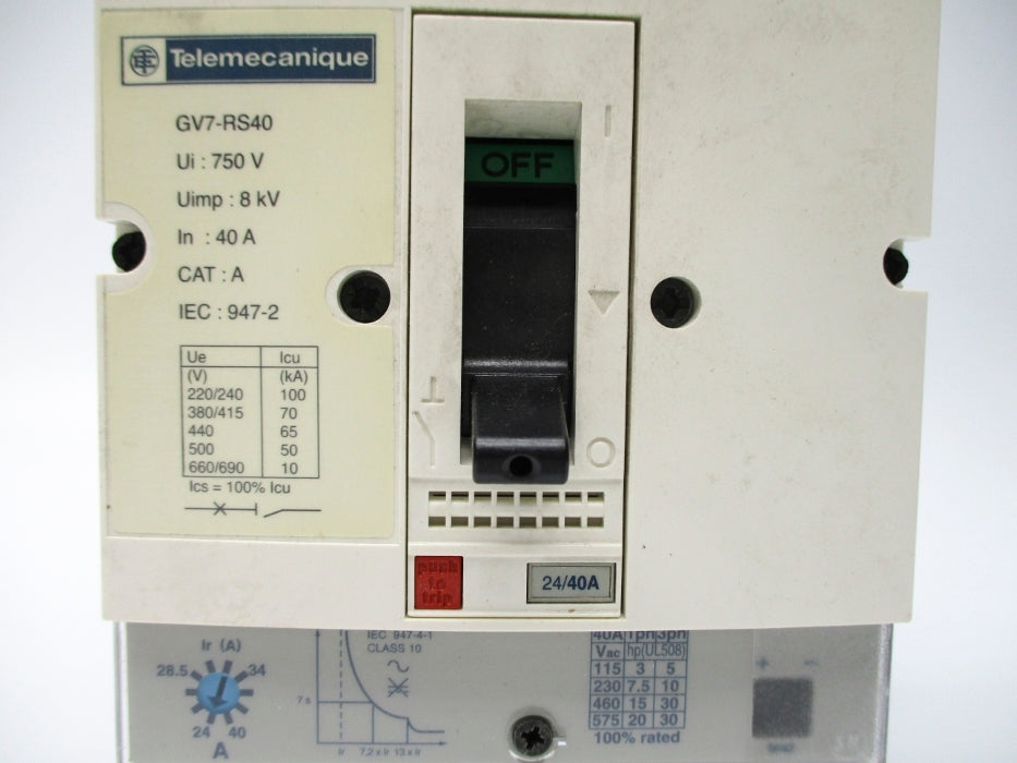 TELEMECANIQUE GV7-RS40 24-40A 750V NSNP