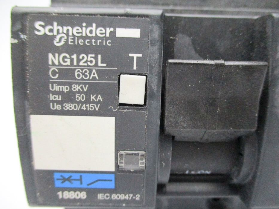 SCHNEIDER ELECTRIC 18806 NG125L 63A 380/415V UNMP
