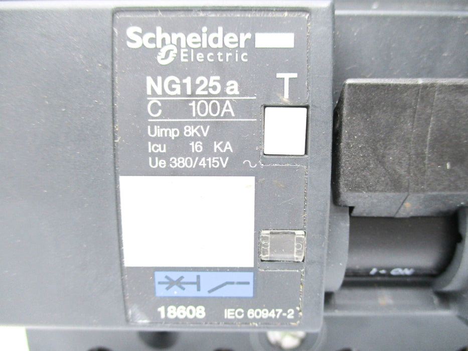 SCHNEIDER ELECTRIC 18608 NG125A 100A 380/415V UNMP