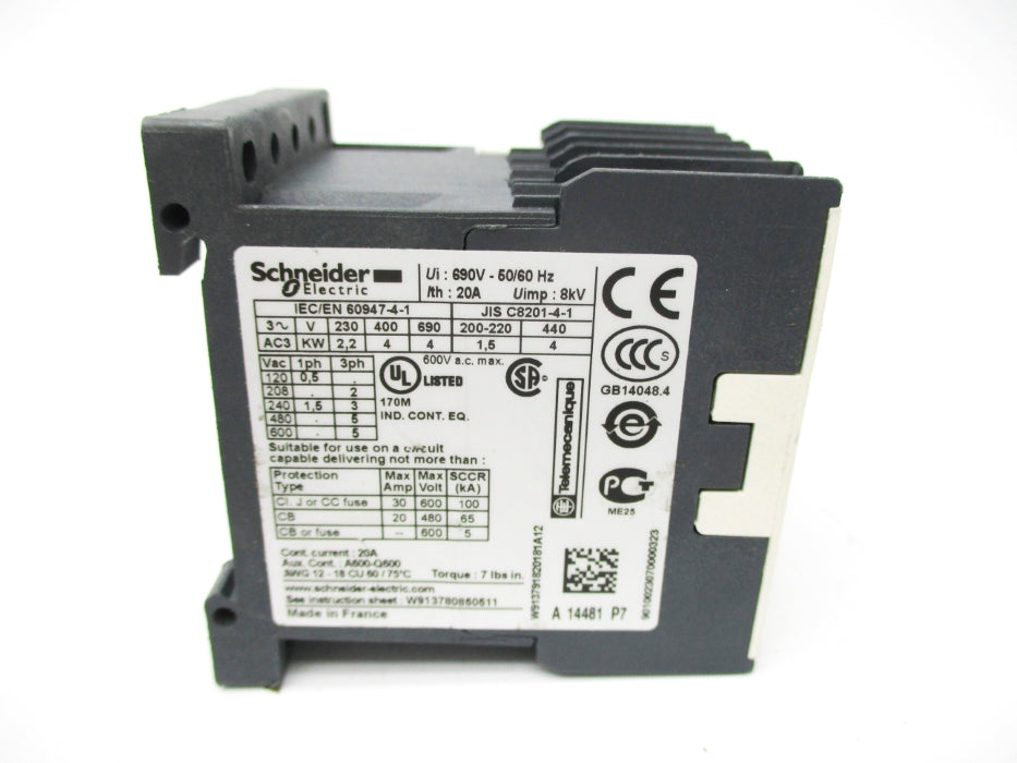 SCHNEIDER ELECTRIC LC1K0901P7 230V UNMP