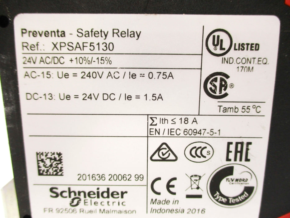 SCHNEIDER ELECTRIC XPSAF5130 24VAC/DC NSNP
