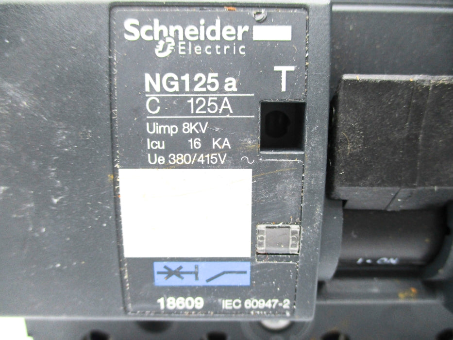 SCHNEIDER ELECTRIC 18609 NG125A 125A 380/415V UNMP