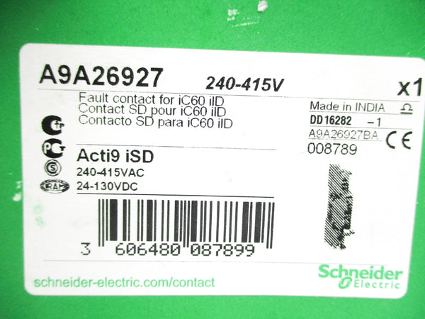 SCHNEIDER ELECTRIC A9A26927 240-415VAC NSMP