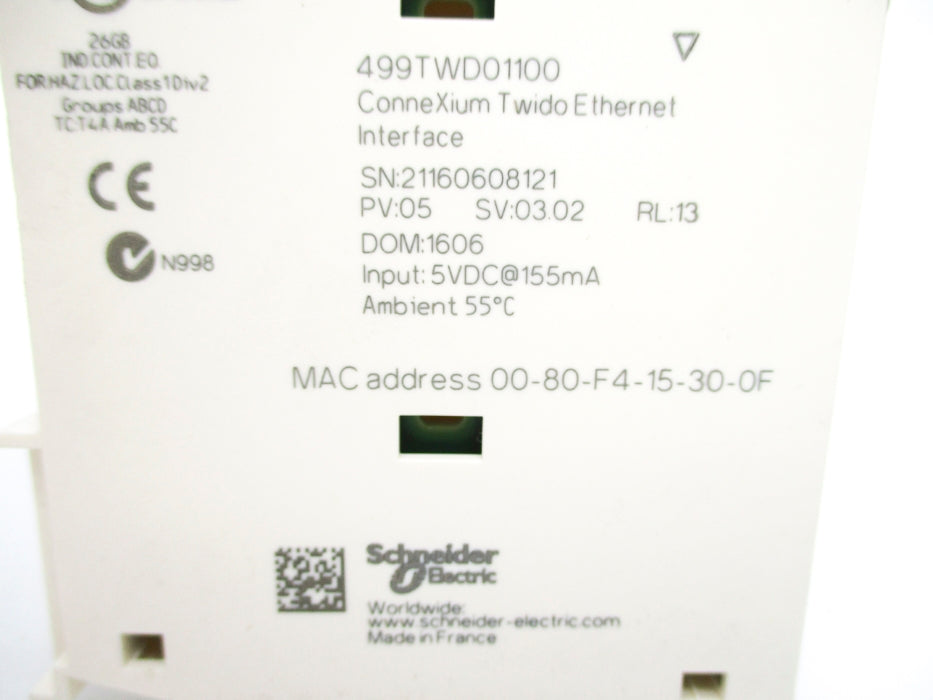 SCHNEIDER ELECTRIC 499TWD01100 UNMP