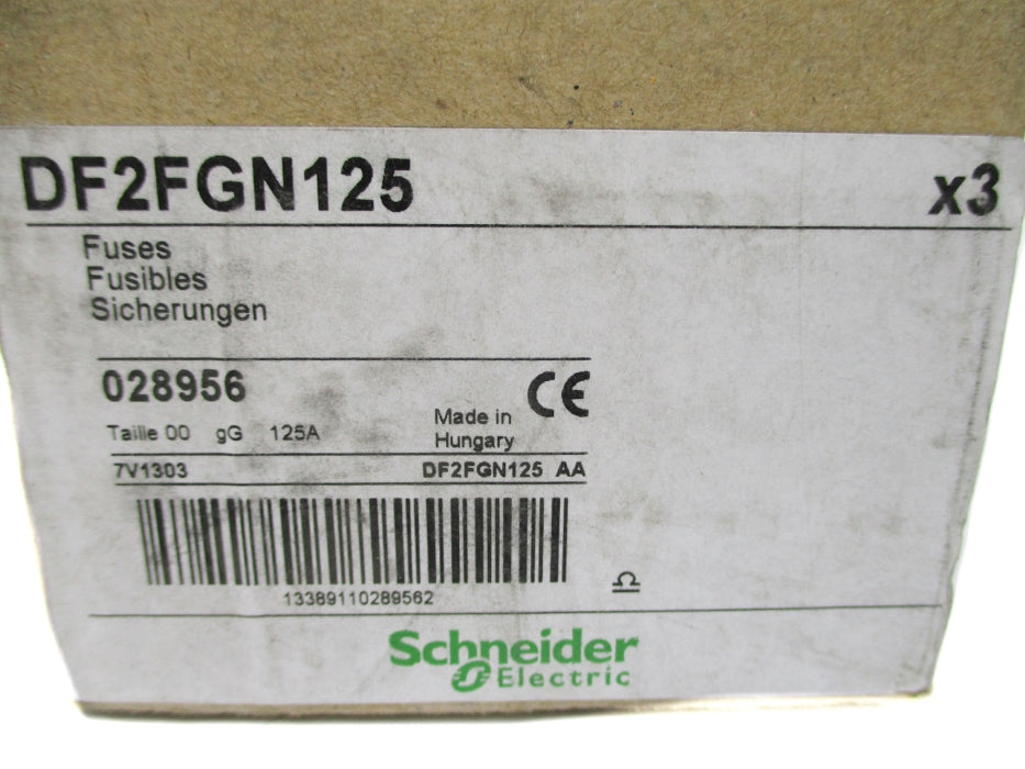 SCHNEIDER ELECTRIC DF2FGN125 125A (PKG OF 3) NSMP