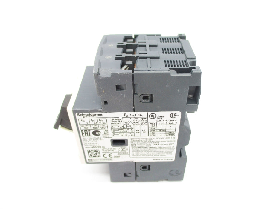 SCHNEIDER ELECTRIC GV2ME06 1-1.6A (AS PICTURED) UNMP