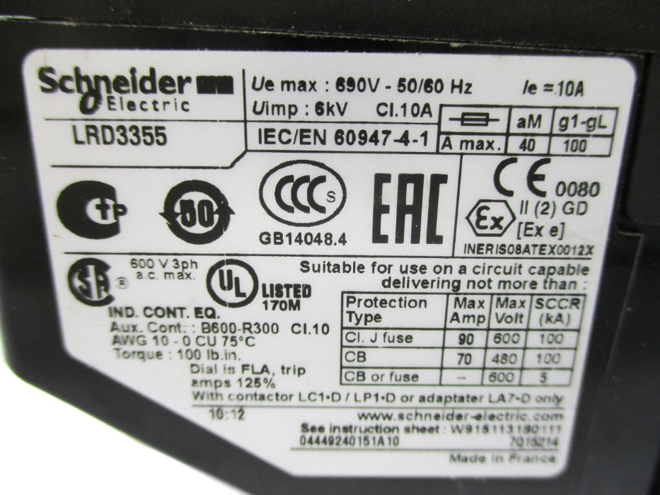 SCHNEIDER ELECTRIC LRD3355 30-40A NSNP