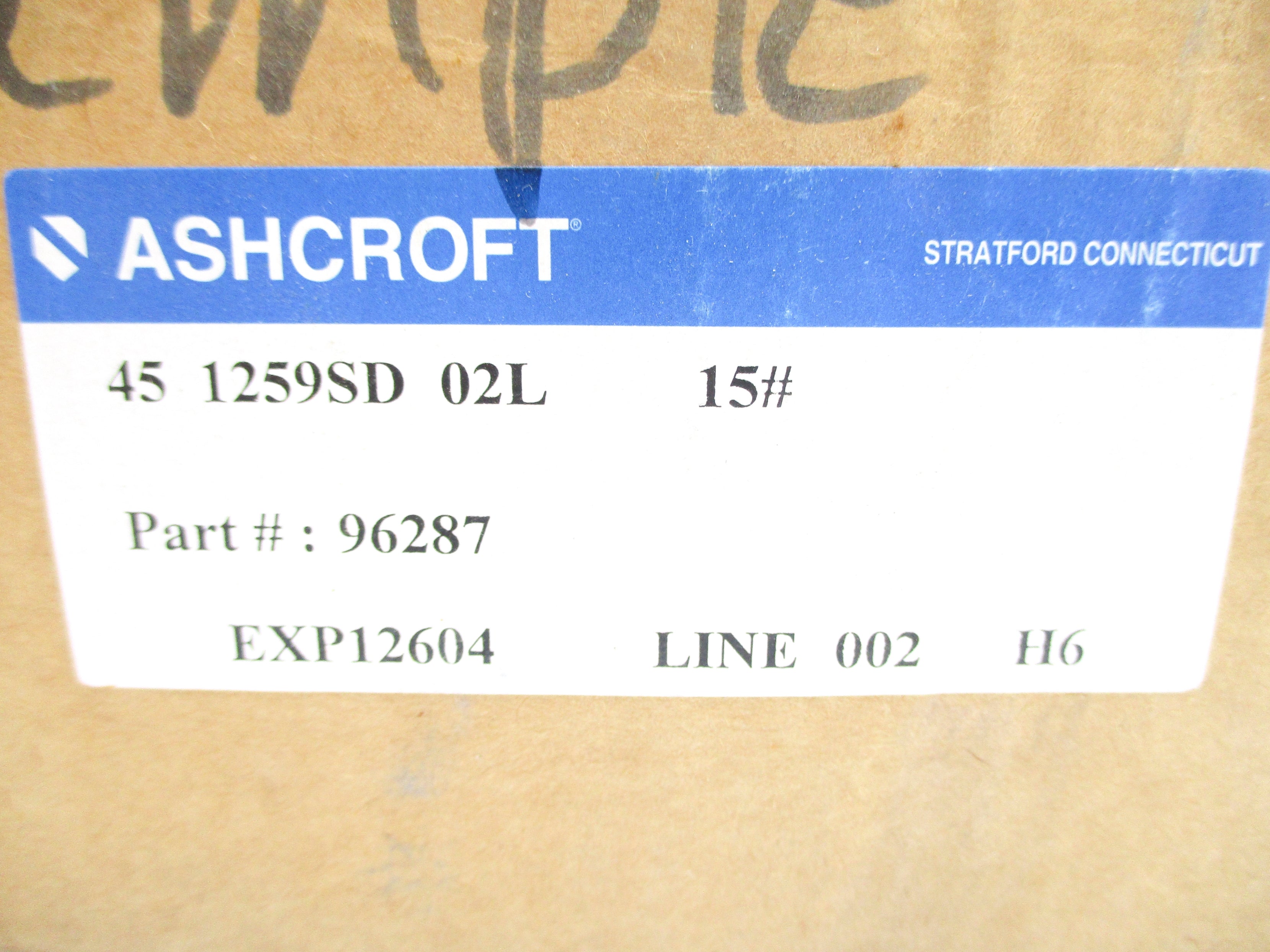ASHCROFT 451259SD02L15# 0-15PSI NSMP