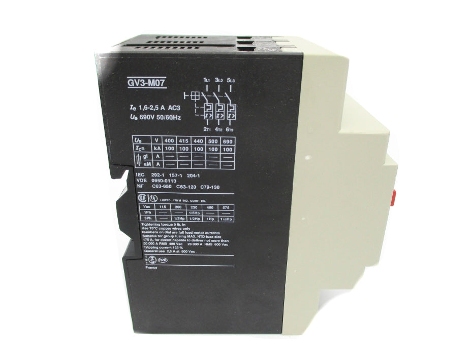TELEMECANIQUE GV3-M07 1.6-2.5A NSNP