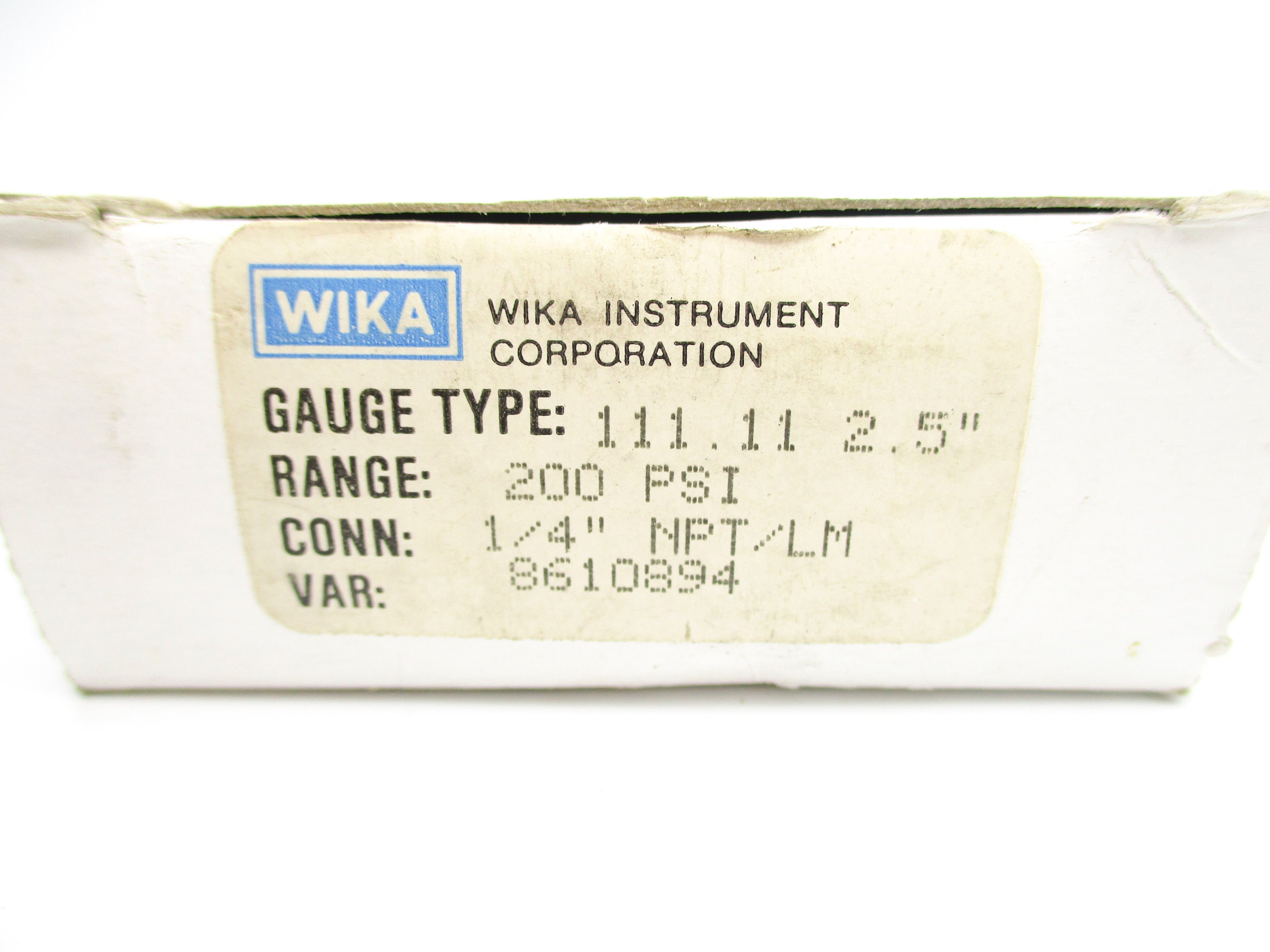 WIKA 8610894 0-200PSI NSMP