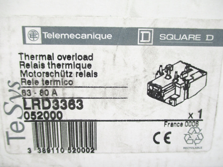 TELEMECANIQUE LRD3363 63-80A NSMP