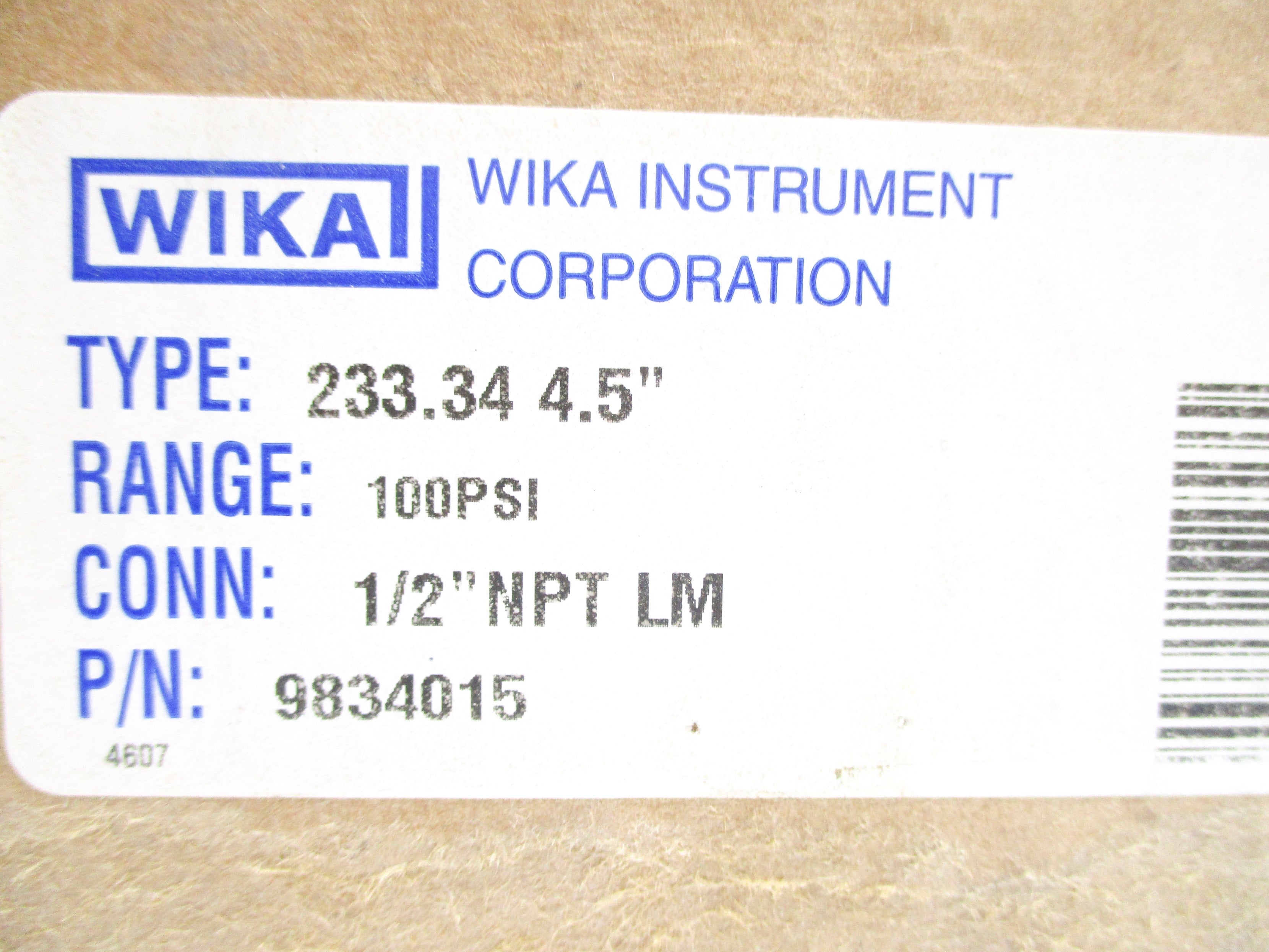 WIKA 9834015 0-100PSI NSMP