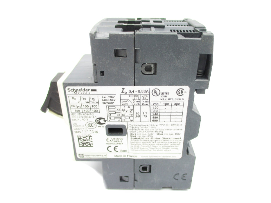 SCHNEIDER ELECTRIC GV2ME04 0.40-0.63A UNMP