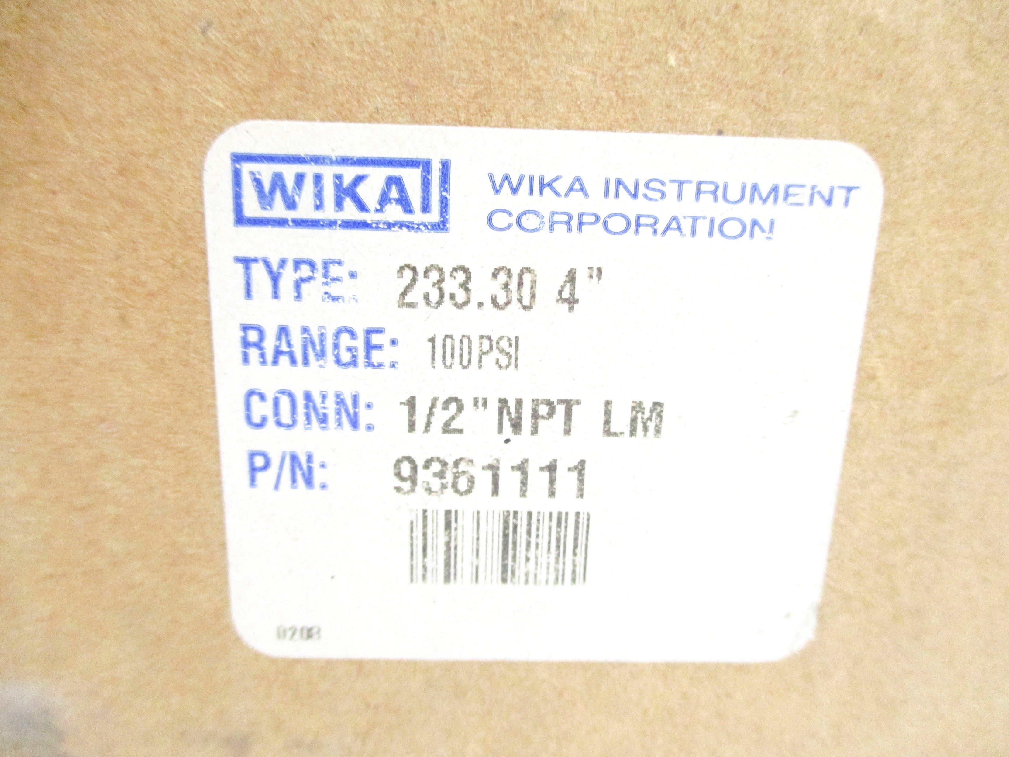 WIKA 9361111 0-100PSI NSMP