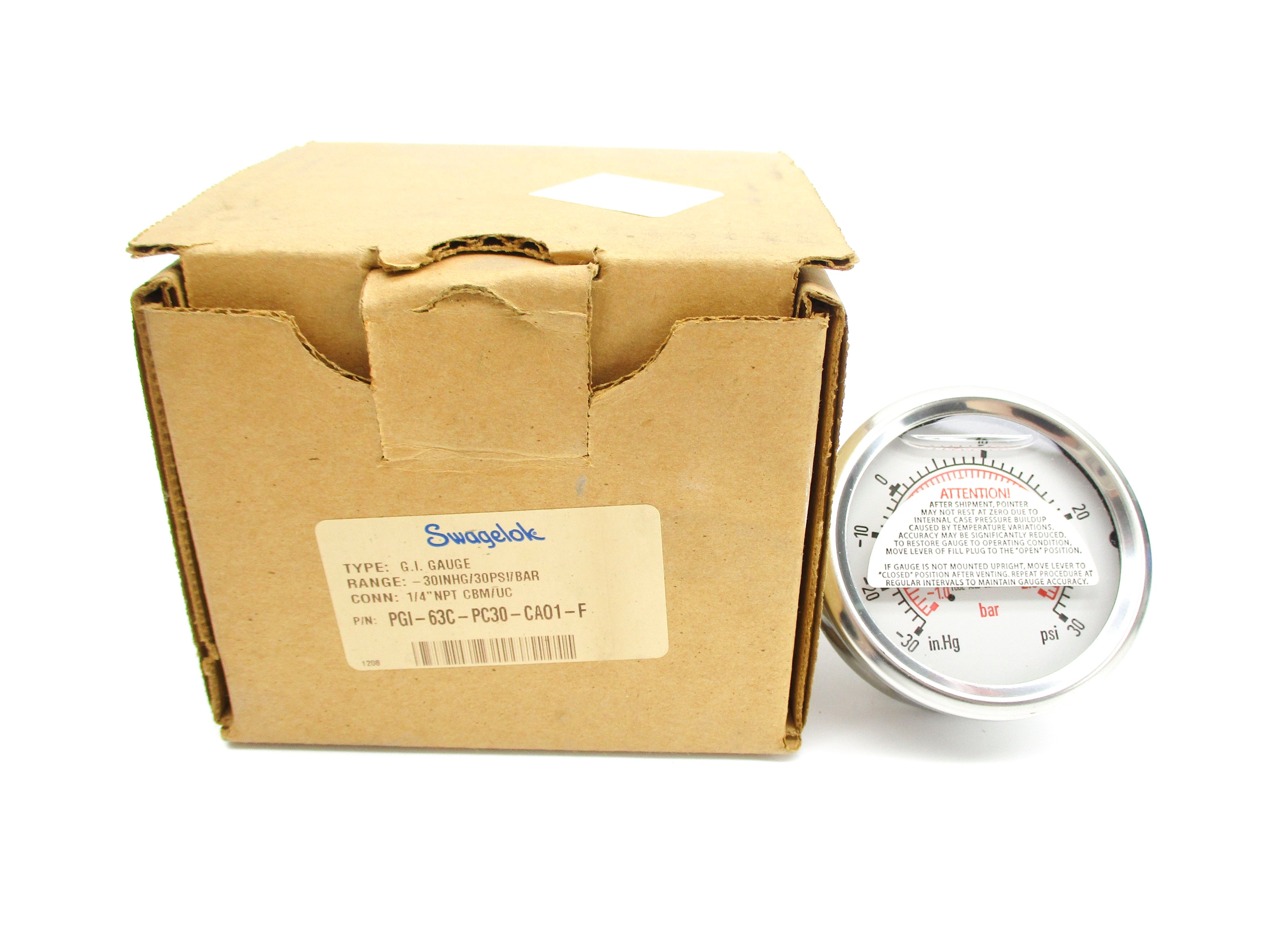 SWAGELOK PGI-63C-PC30-CA01-F -30INHG-30PSI NSMP
