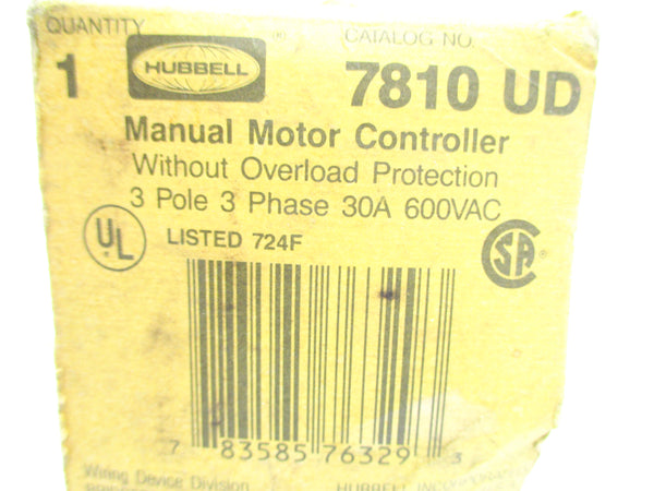 HUBBELL 7810UD 600VAC 30A NSMP