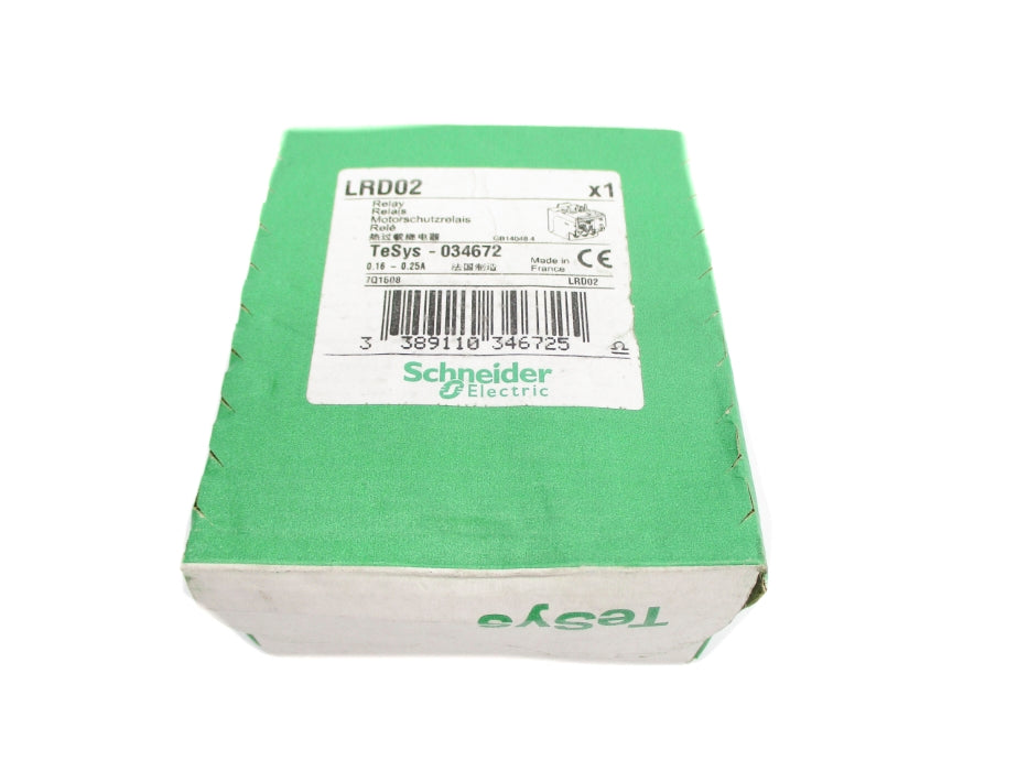 SCHNEIDER ELECTRIC LRD02 0.16-0.25A NSFS