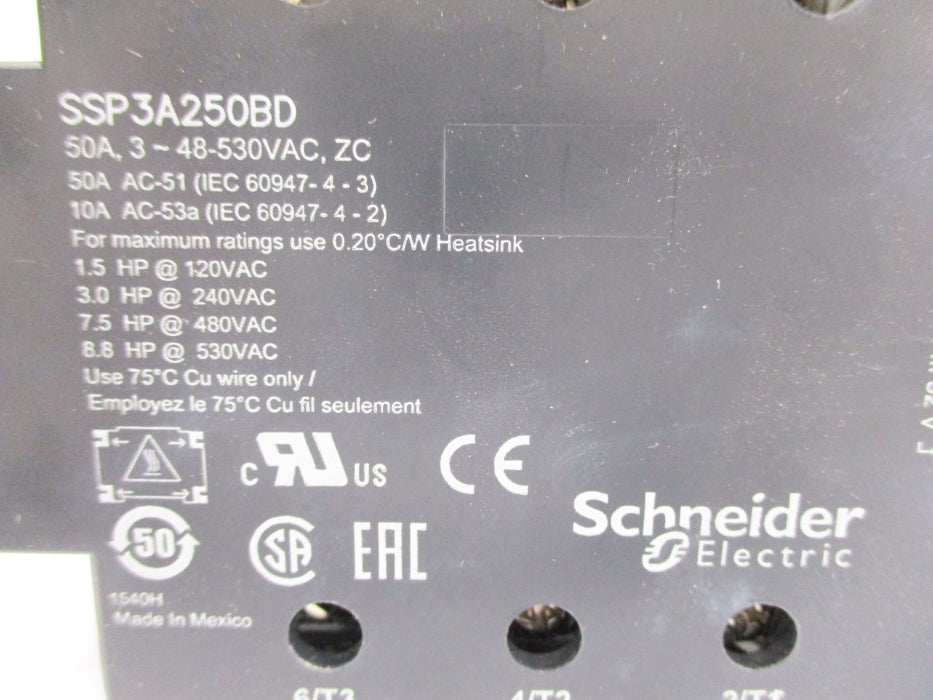 SCHNEIDER ELECTRIC SSP3A250BD 50A 530VAC UNMP
