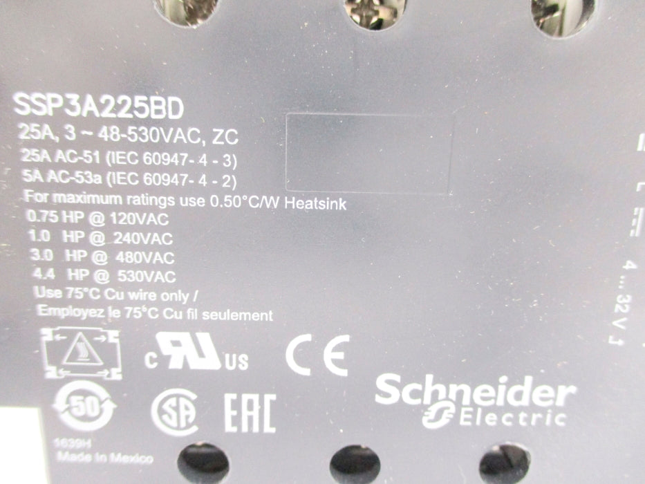 SCHNEIDER ELECTRIC SSP3A225BD 25A 530VAC UNMP