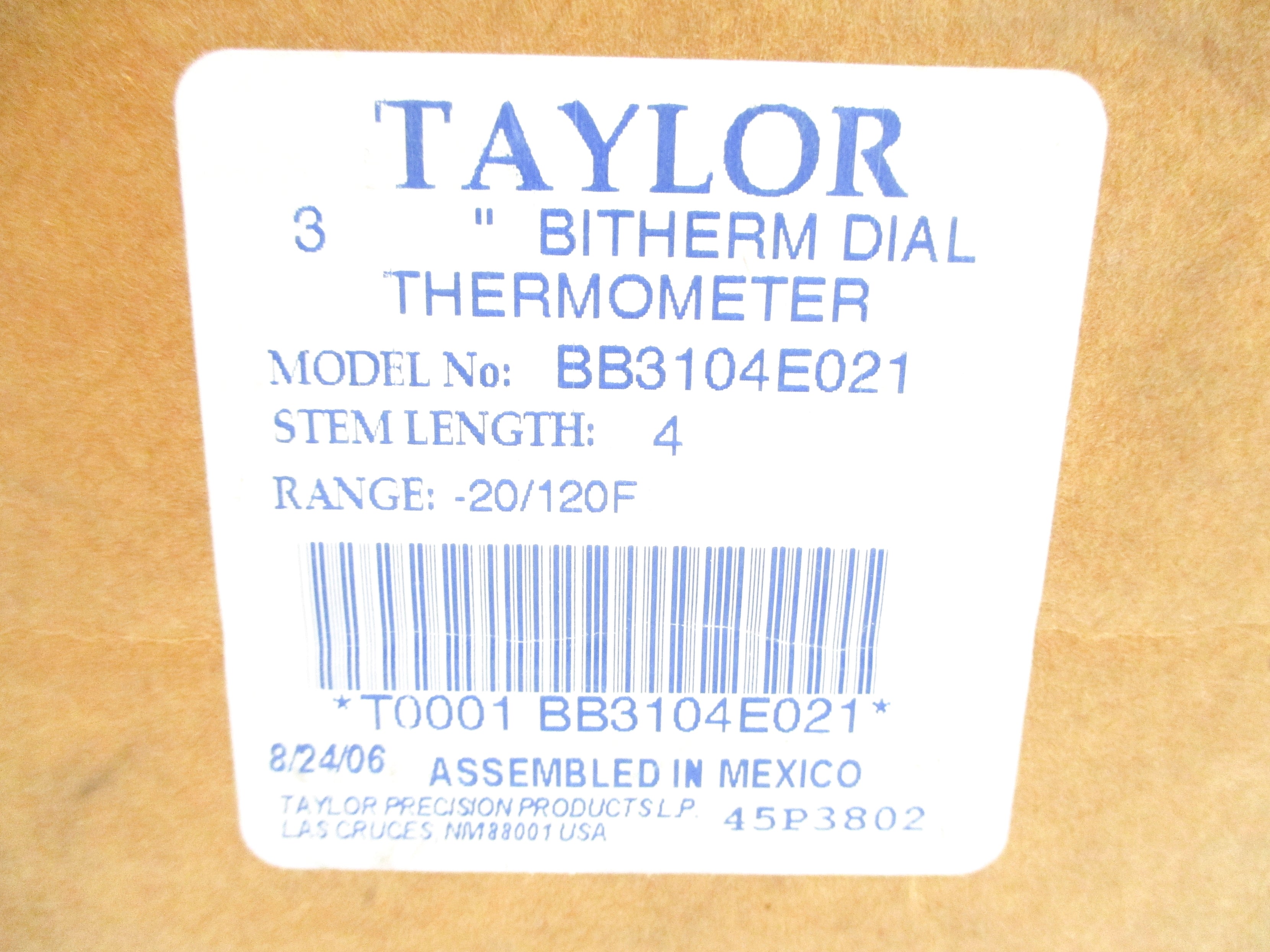 TAYLOR BB3104E021 NSMP