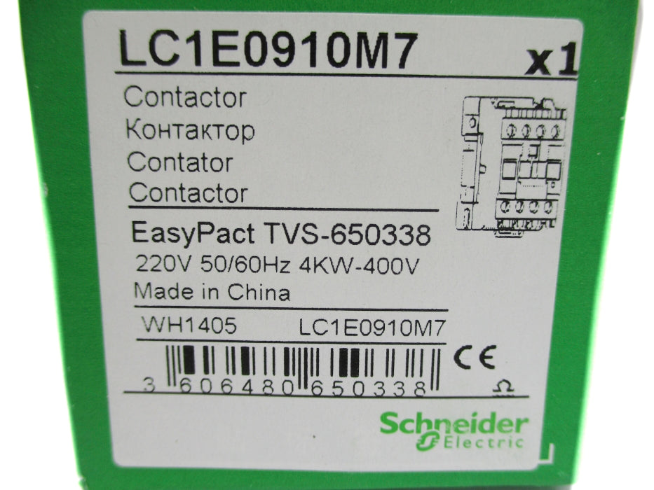 SCHNEIDER ELECTRIC LC1E0910M7 220V 25A NSMP