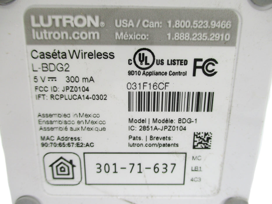 LUTRON L-BDG2 NSNP