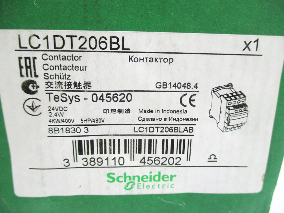 SCHNEIDER ELECTRIC LC1DT206BL 24VDC NSMP