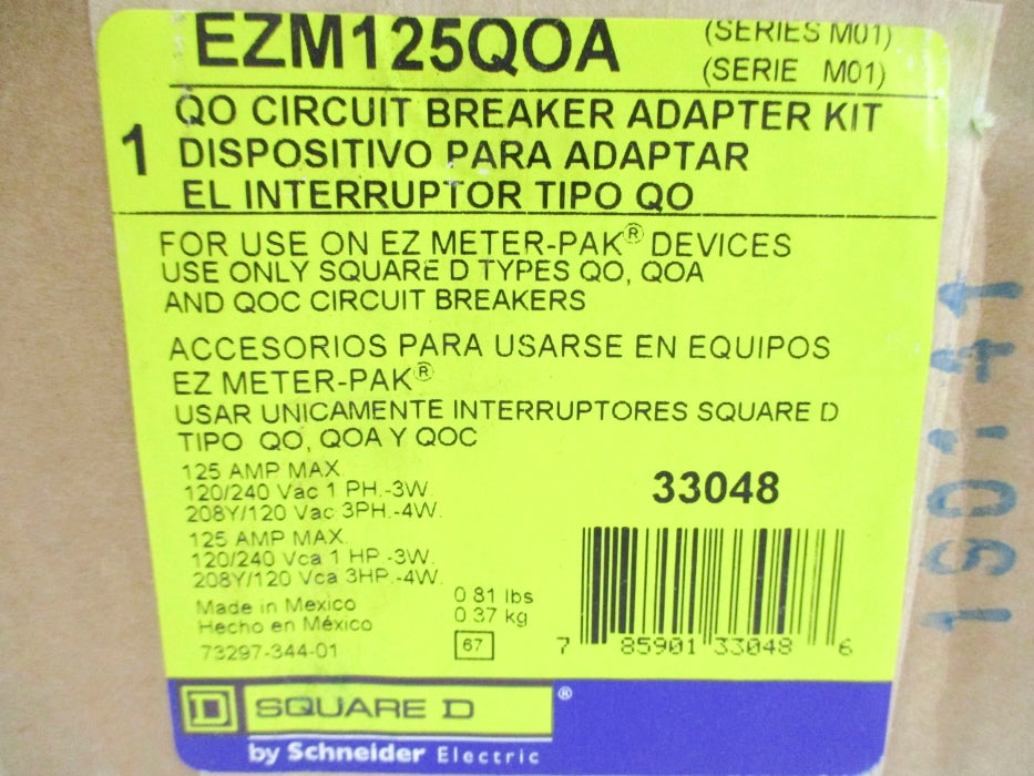 SQUARE D EZM125QOA SER. M01 NSFS