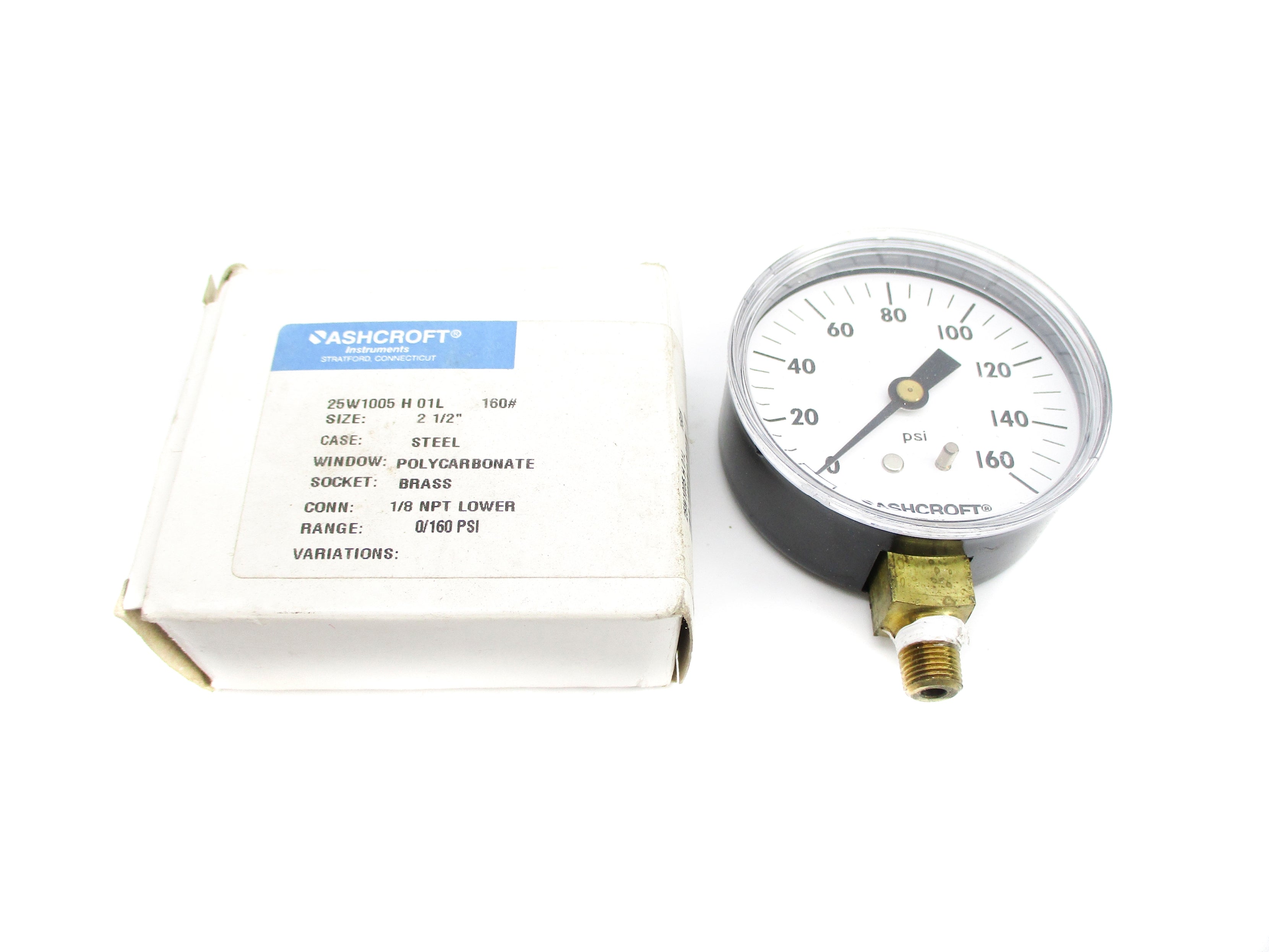 ASHCROFT 25W1005H01L160# 0-160PSI NSMP