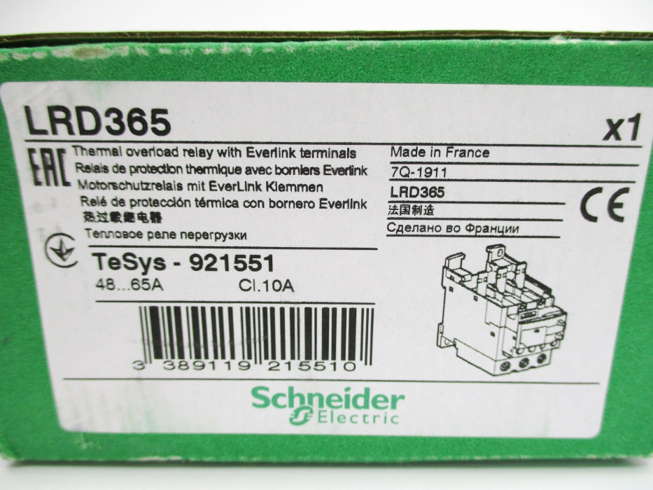 SCHNEIDER ELECTRIC LRD365 48-65A NSMP