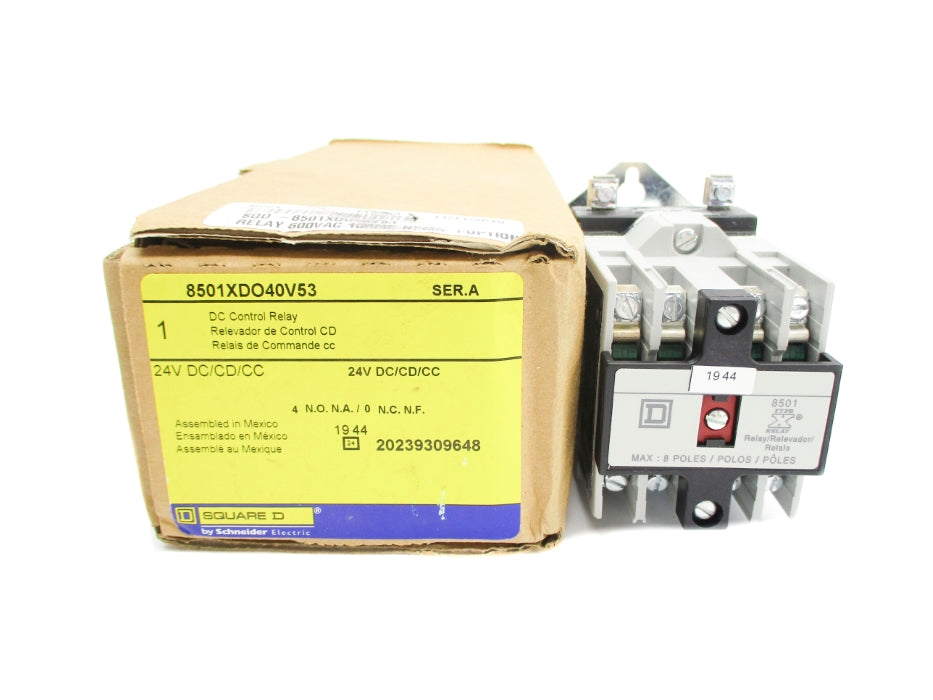 SQUARE D 8501XDO40V53 SER. A 24VDC (AS PICTURED) NSMP