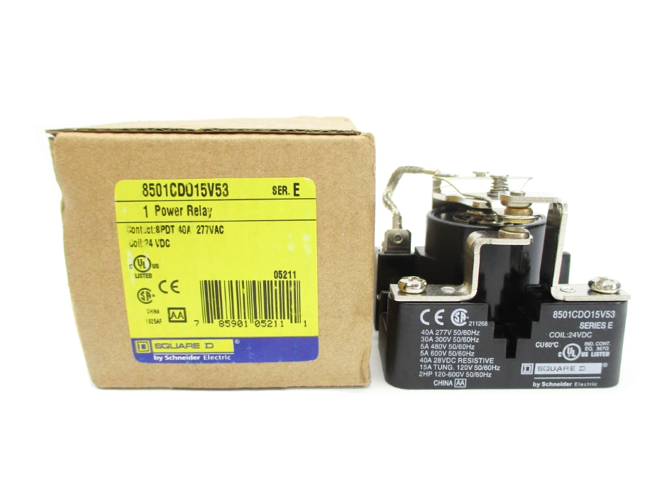SQUARE D 8501CDO15V53 SER. E 40A 24VDC NSMP
