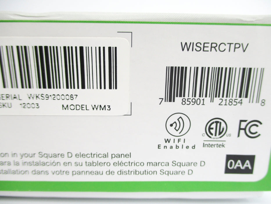SQUARE D WISERCTPV WM3 NSMP