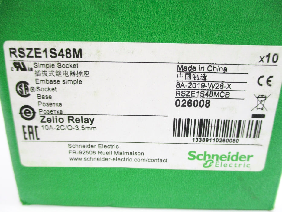 SCHNEIDER ELECTRIC RSZE1S48M (PKG OF 10) NSMP