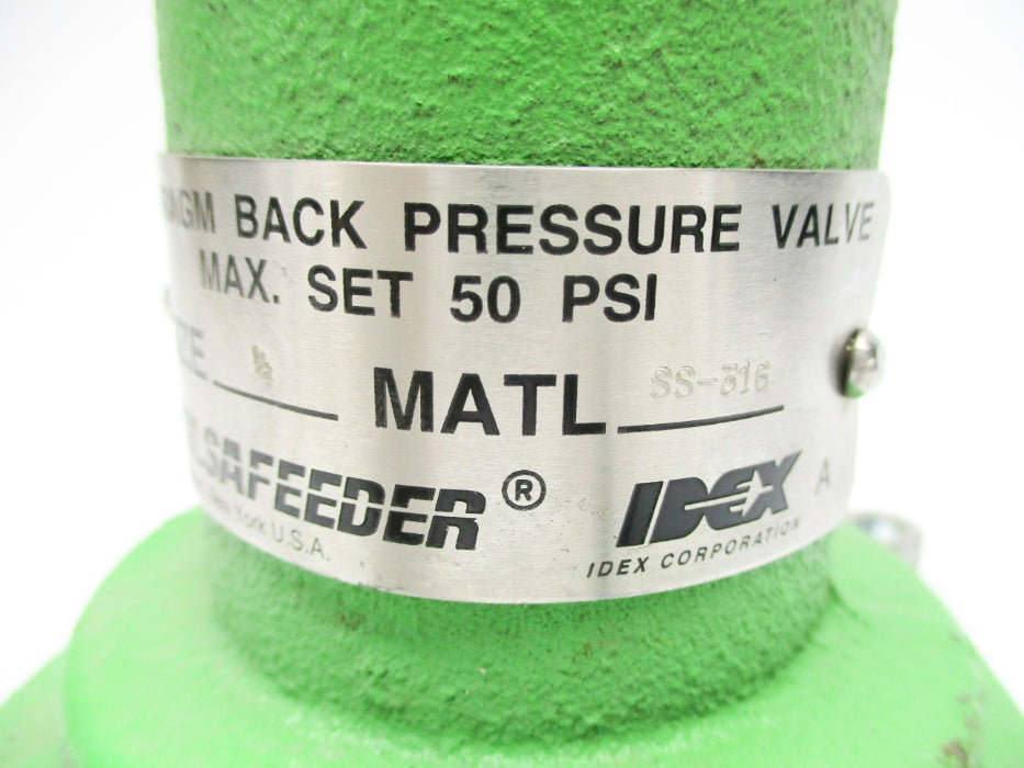 PULSAFEEDER SS-316 50PSI UNMP