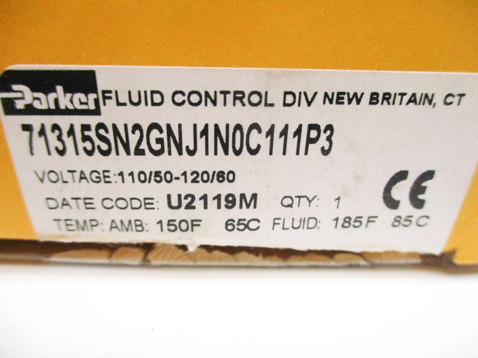 PARKER 71315SN2GNJ1N0C111P3 110/120V 200PSI NSMP