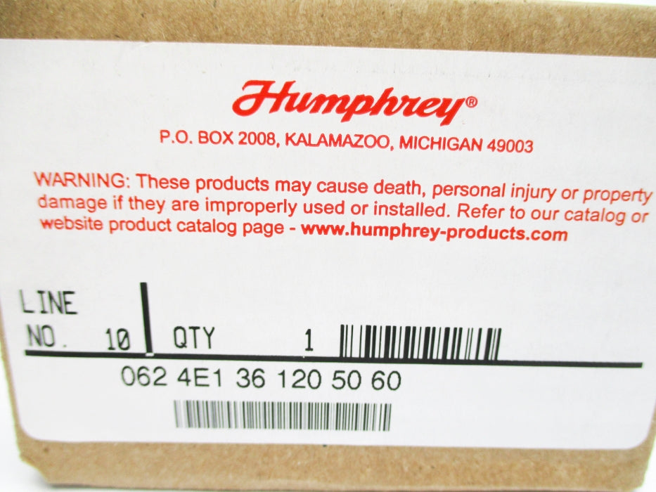 HUMPHREY 062-4E1-36-120-50-60 0-125PSI 120V NSMP