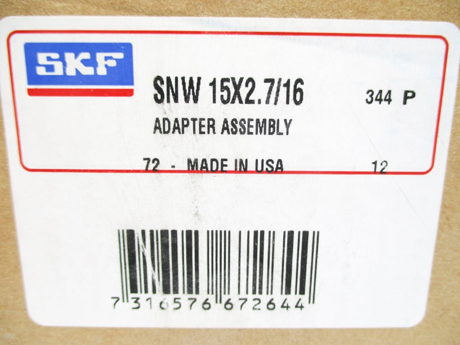 SKF SNW15X2.7/16 NSMP