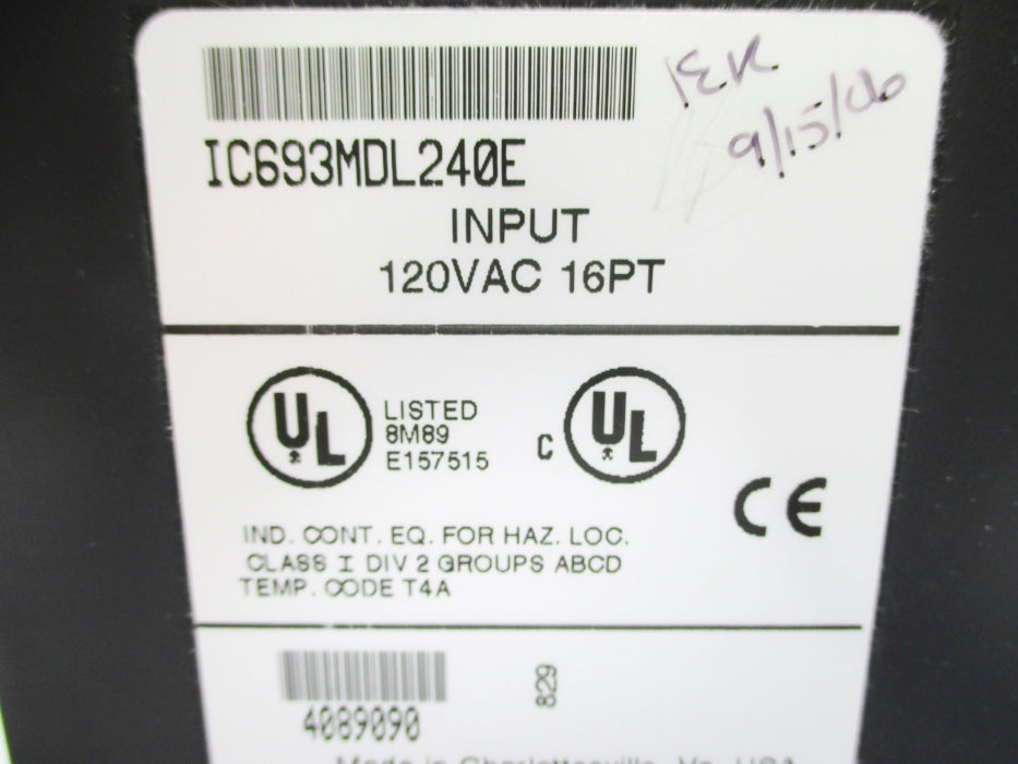 GE FANUC IC693MDL240E (NO DOOR) NSNP