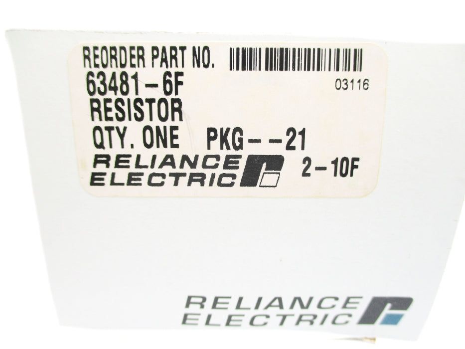 RELIANCE ELECTRIC 63481-6F NSMP