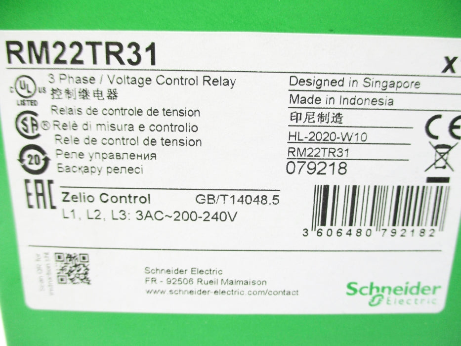 SCHNEIDER ELECTRIC RM22TR31 200/240V NSMP