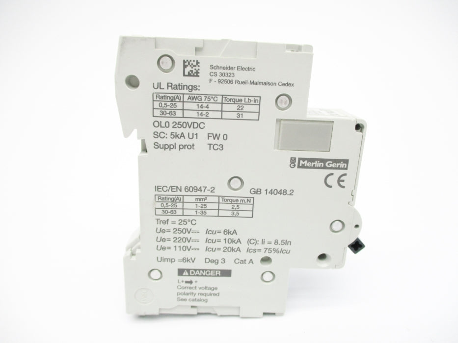 SCHNEIDER ELECTRIC M9U21103 250VDC 3A NSNP