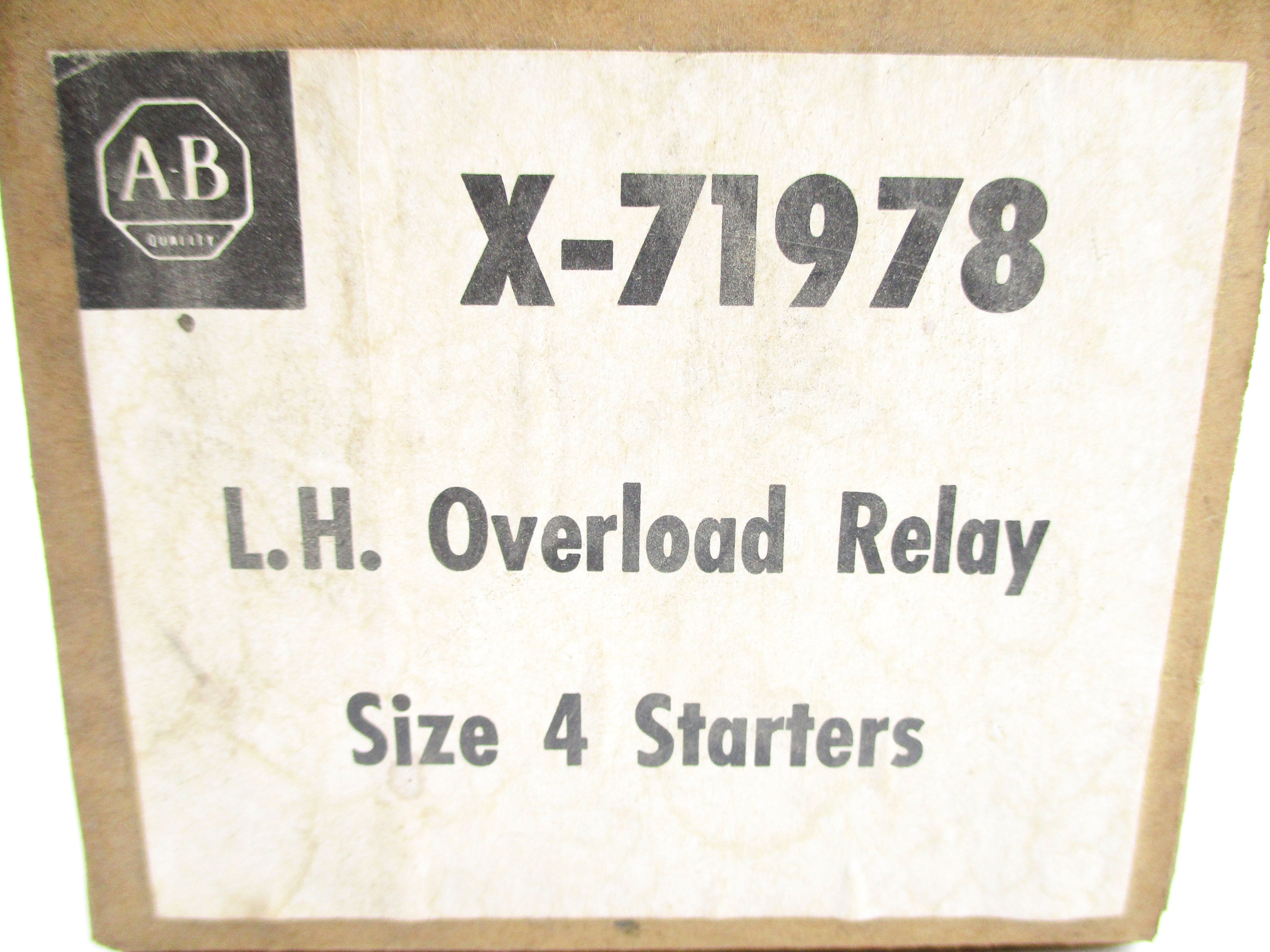 INDUSTRIAL SPARE PART X-71978 (BR/WH) NSMP