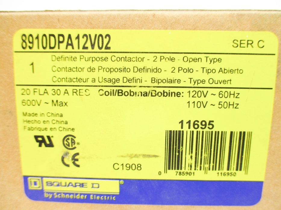 SQUARE D 8910DPA12V02 SER. C 110/120V NSMP