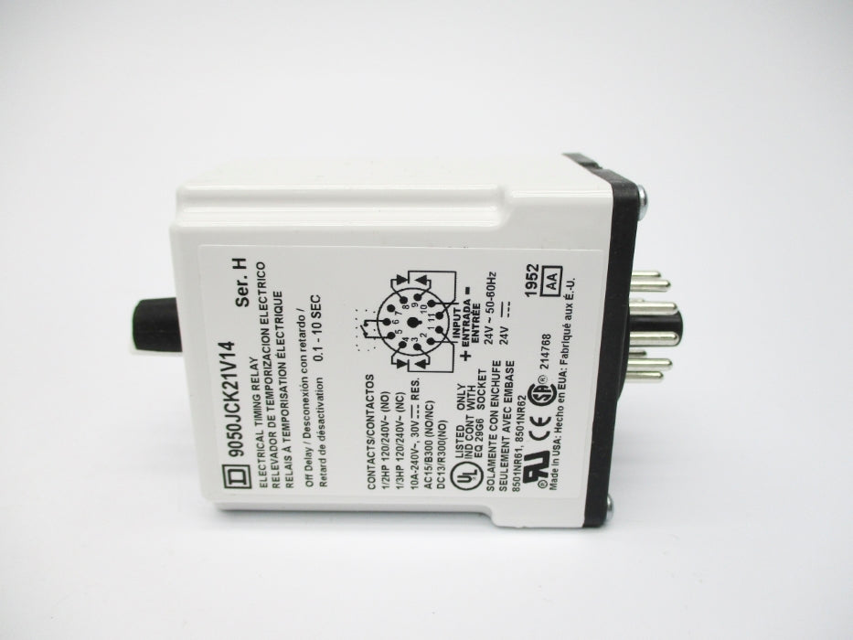 SQUARE D 9050JCK21V14 SER. H 0.1-10S 24V NSMP