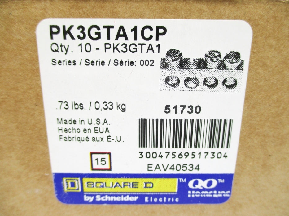 SQUARE D PK3GTA1CP SER. 002 (PKG OF 10) NSMP